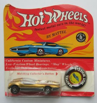 Hot Wheels Redline Splittin Image Bp Gold Moc Vintage Hong Kong On Card