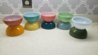 10 Vintage Fire King Anchor Hocking 5 " Chili Bowls All Different Colors