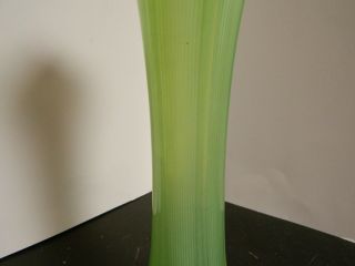 Vintage Fenton Opalescent Green Depression Stretch Glass 12.  25 