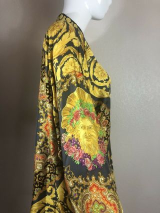 Rare Vtg Gianni Versace Gold Baroque Silk Shirt Sz 48 M 3