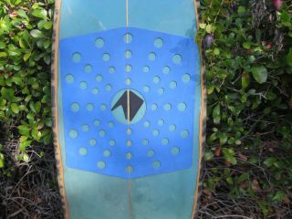 surfboard G & S Vintage Surf Board Russo 3 Fin Classic Old Blue Ivory Color 4