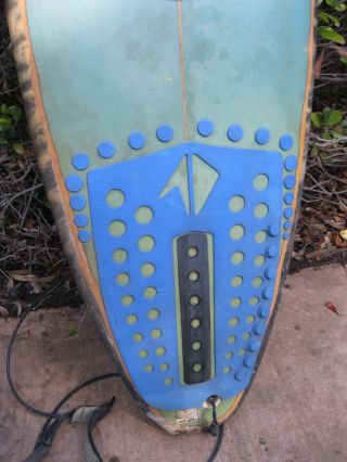 surfboard G & S Vintage Surf Board Russo 3 Fin Classic Old Blue Ivory Color 5