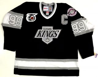 Wayne Gretzky Los Angeles Kings 1991 Nhl 75th Ccm Vintage Black Jersey