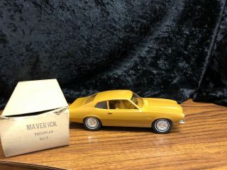 Vintage Johan 1970 Ford Maverick Dealer Promo Model Car,  Freudian Gilt