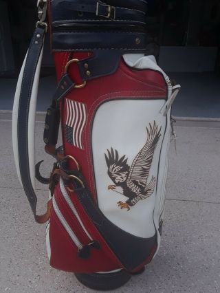 Vintage Belding Made In Usa Red White Blue Golf Bag