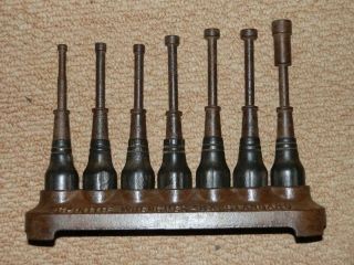 Antique Model T Ford Steven " Spintite " Tool Set With Cast Iron Base.