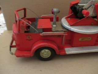 VTG 1950 ' S DOEPKE MODEL TOYS ROSSMOYNE LAFRANCE LADDER FIRE TRUCK SIREN 8