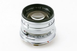 RARE Carl Zeiss Sonnar 50mm f1.  5 for Contax RF with Leica M Mount Adapter 284 3