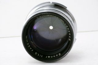 RARE Carl Zeiss Sonnar 50mm f1.  5 for Contax RF with Leica M Mount Adapter 284 9