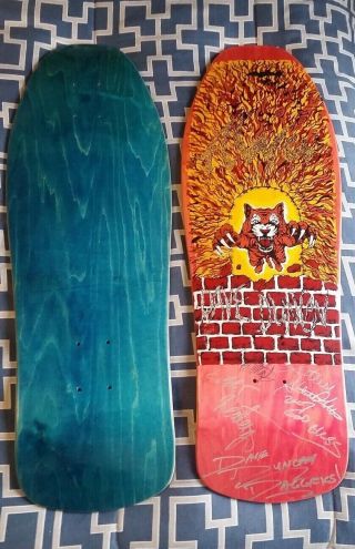 1989 Alva Blue Dave Duncan Tiger Nos Skateboard Deck