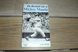 Vintage 1950 ' s Mickey Mantle York Yankee PM10 Pin,  Paperback Copyright 1969 5