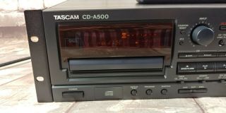 Vintage Tascam CD - A500 CD Player/Cassette Recorder Deck w/ Remote - Rack Mount 2
