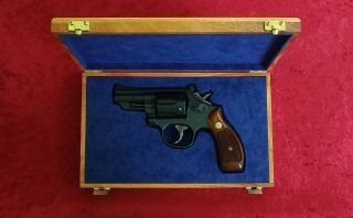 S&w Vintage Mahogany Wood Presentation Case Box Smith & Wesson Model 19 Or 66