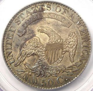 1828 Capped Bust Half Dollar 50C - PCGS AU55 - Rare Certified Coin 4