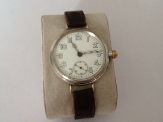 Antique/vintage Silver Trench Watch ?borgel