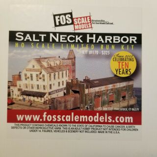 Ho Fos Scale Models Salt Neck Harbor 10th Anniversary Rare Kit