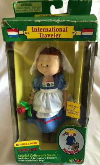 Vtg Nib Madeline Doll Holland An Eden Gift International Traveler (read)