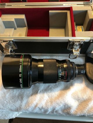 【rare Top Mint】canon Like Fd 300mm 1.  2.  8 Ssc Fluorite Lens (converted To Pl)