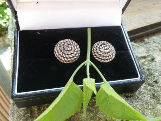 Tiffany And Co Sterling Silver Earrings Twist Vintage
