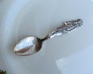 Vintage Sterling Silver KANSAS CITY MO Souvenir Spoon NATIVE AMERICAN INDIAN 3