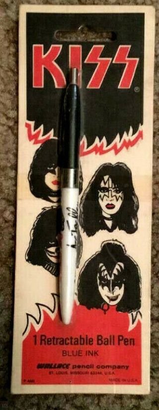 Vintage 1978 Kiss Ace Frehley Wallace Ball Point Ink Pen Very Rare