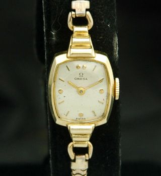 1940s Omega Solid 14k Gold Ladies Watch Vtg Rare Windup Swiss Vtg R13.  5 14kt 585