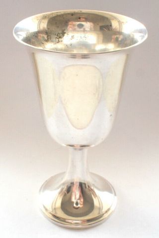 Stunning Vintage 925 Solid Sterling Silver Goblet Cup Plain Antique Retro Simple 2