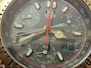 Vintage Tag Heuer CG1122 - 0 SEL Chronograph Date Two Tone Steel Link Mens Watch 3