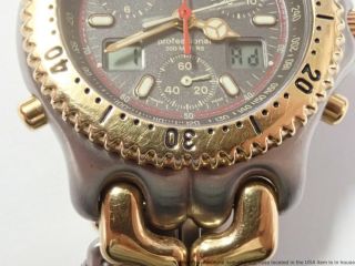 Vintage Tag Heuer CG1122 - 0 SEL Chronograph Date Two Tone Steel Link Mens Watch 5