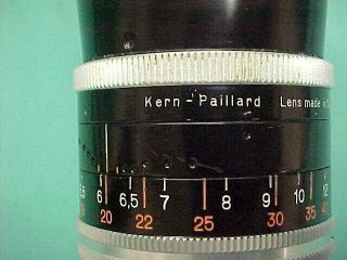 Vintage Kern Paillard Macro Yvar Lens F=150mm 1:3,  3 & Case Switzerland Bolex 8