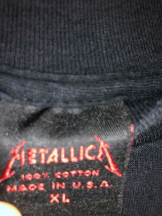 1991 Authentic Vintage Metallica T - shirt Don ' t Tread On Me Brockum XL 5