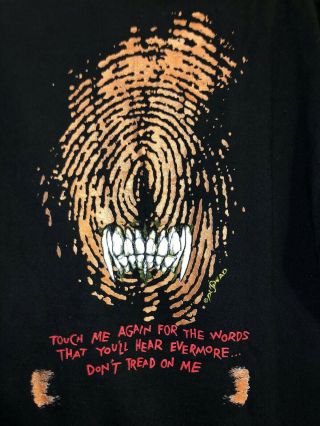 1991 Authentic Vintage Metallica T - shirt Don ' t Tread On Me Brockum XL 6