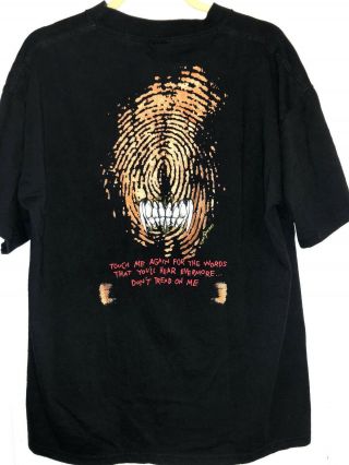 1991 Authentic Vintage Metallica T - shirt Don ' t Tread On Me Brockum XL 7