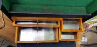 Gerstner & Sons BK310 Vintage Make - Up Train Machinist Tool Box 8 Drawers 1900 ' s 6