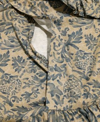 Vtg Rare Ralph Lauren Donovan Damask Comforter Shams Set Full Queen Blue Linen 4