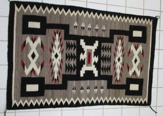 Vintage Native American Navajo Rug Authentic Handmade Circa 1980 