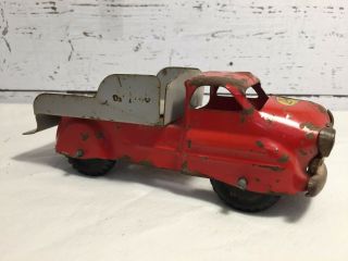 Lincoln Dump Truck Made In Canada Pressed Steel Vintage 40s 50s Toy Truck
