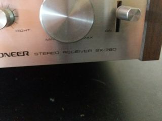 Vintage Pioneer SX - 780 AM/FM Stereo Receiver.  and sounds great 7