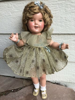 1930’s Composition Ideal Makeup Shirley Temple Doll Outfit 20”