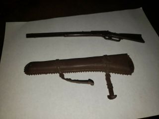 Vintage Johnny West Brown Rifle & Scabbard Accessories