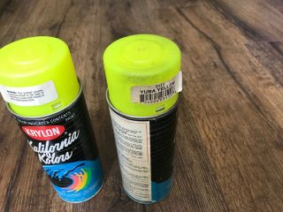 NOS Vintage Krylon Kalifornia Kolors Spray Paint Yuba Yellow 2 Cans 5