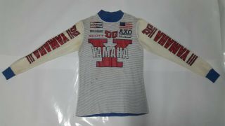 Vintage Motocross Yamaha Dg Axo Long Sleeve T - Shirt Size S