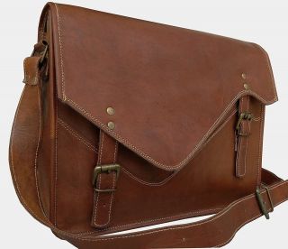 Retro Vintage Leather Messenger Shoulder Laptop Bag Briefcase Men 