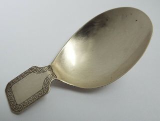 Fine English Antique Georgian 1807 Sterling Silver Caddy Spoon Elizabeth Morley