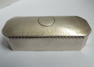 LOVELY ENGLISH ANTIQUE LATE VICTORIAN 1901 SOLID STERLING SILVER TABLE SNUFF BOX 2