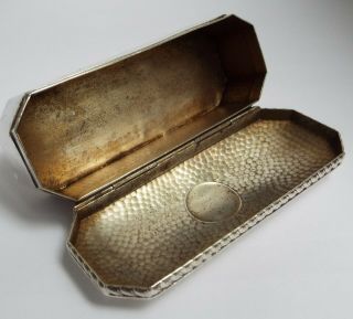 LOVELY ENGLISH ANTIQUE LATE VICTORIAN 1901 SOLID STERLING SILVER TABLE SNUFF BOX 7