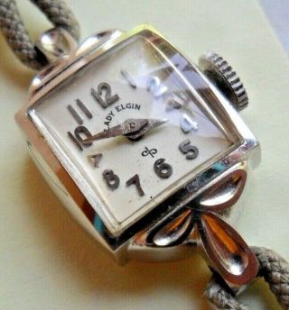 Solid 14k White Gold Vintage 1950 