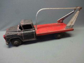 Vintage Pressed Steel Truck Marx / Lumar Red & Black 26 " Flatbed Load Hauler?