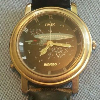 Star Trek Enterprise Timex Watch With Indiglo Vintage 90 