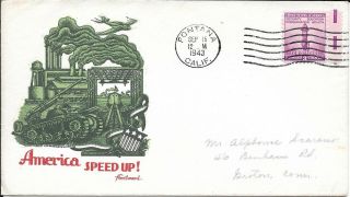 U S Fdc Wwii Patriotic Rare Staehle / Fleetwood Cover Vf